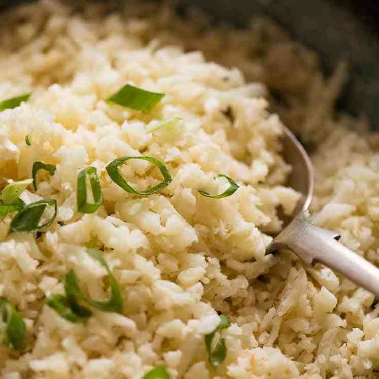 Close up of Cauliflower Rice in a bowl