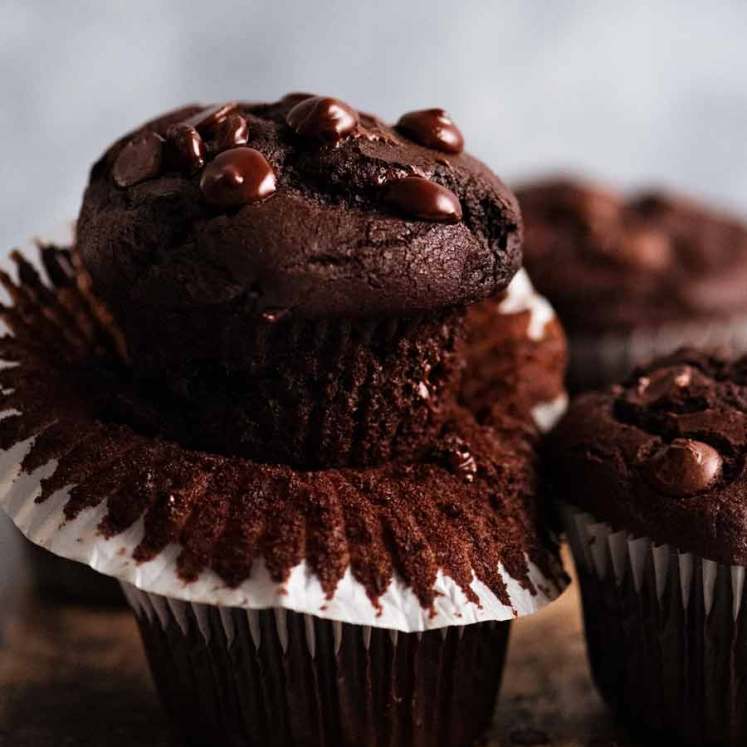 Close up of best Chocolate Muffins