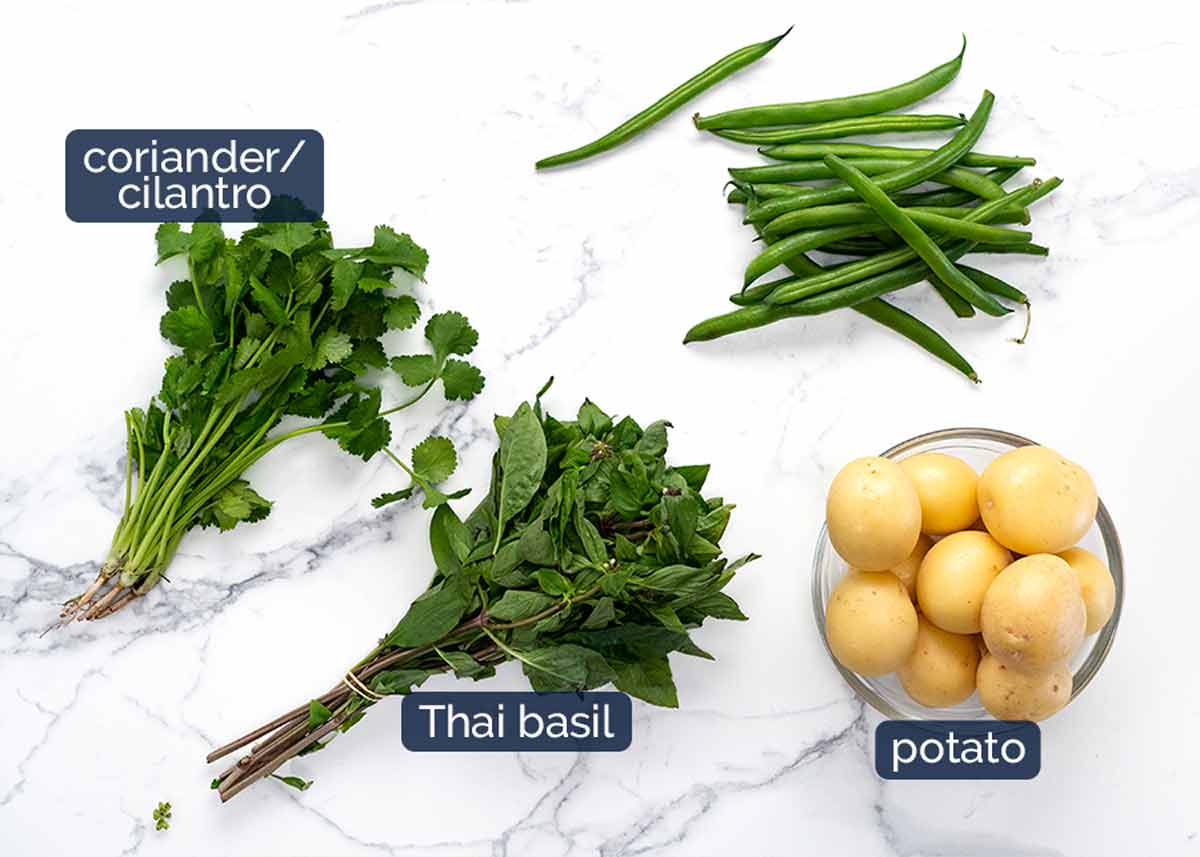 Ingredients in Thai red curry pot roast chicken