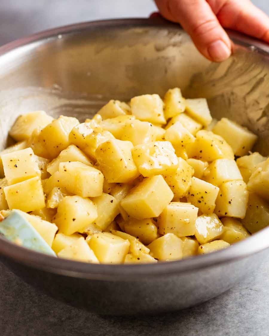 Making Best potato salad